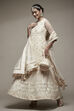 Cream Nylon Anarkali Suit Set