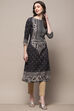 Black Rayon Straight Kurta image number 0