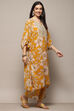Yellow Polyester Straight Printed 2 Piece Set image number 5