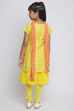 Yellow Cotton Double Layered Kurta Churidar Suit Set image number 5