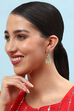 Green Brass Earrings image number 1
