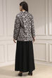 Black Polyester Fitted Embroidered Fusion Set image number 4