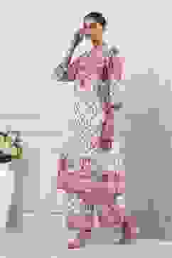 Pink Cotton A-Line Suit Set image number 4