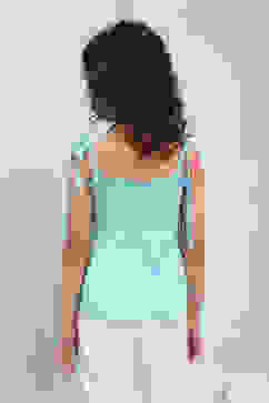 Sky Blue Cotton A-Line Top image number 2