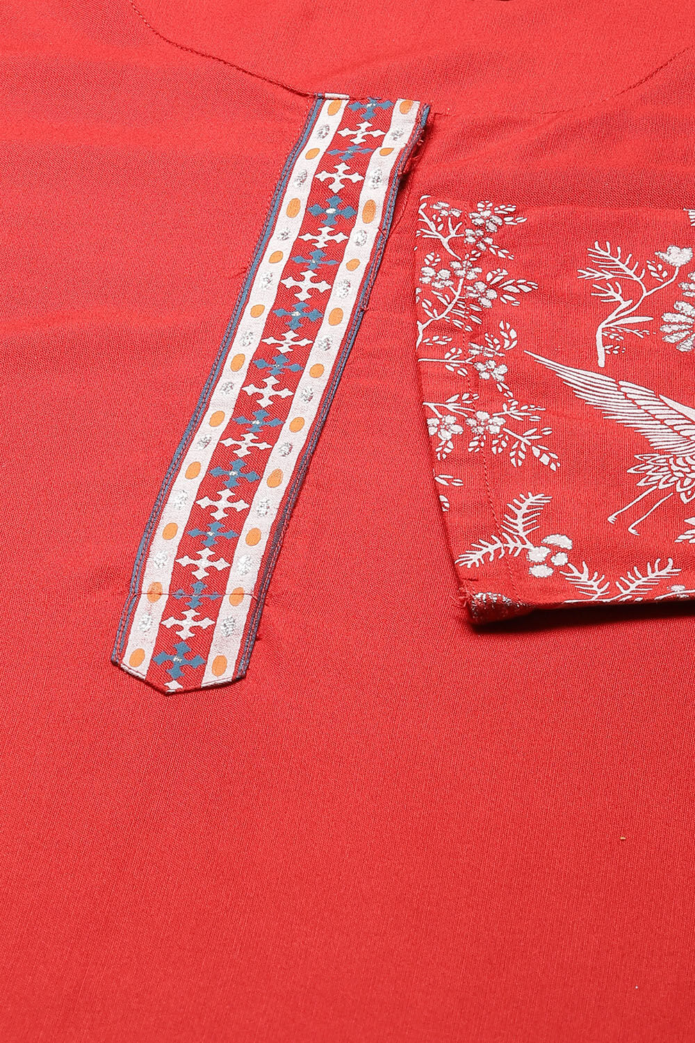 Ochre Straight Viscose Kurta image number 1