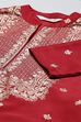 Black Art Silk Straight Printed Kurta image number 1
