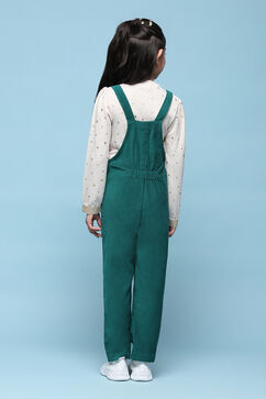 Green Cotton Solid Jumpsuit image number 4