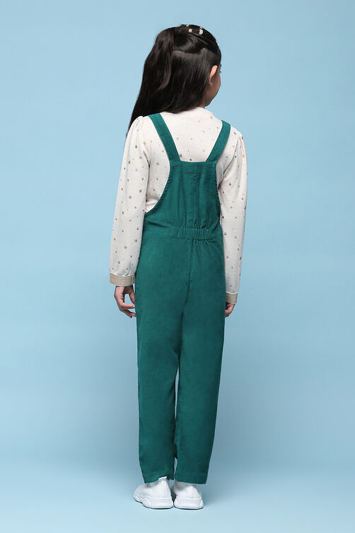 Green Cotton Solid Jumpsuit image number 4