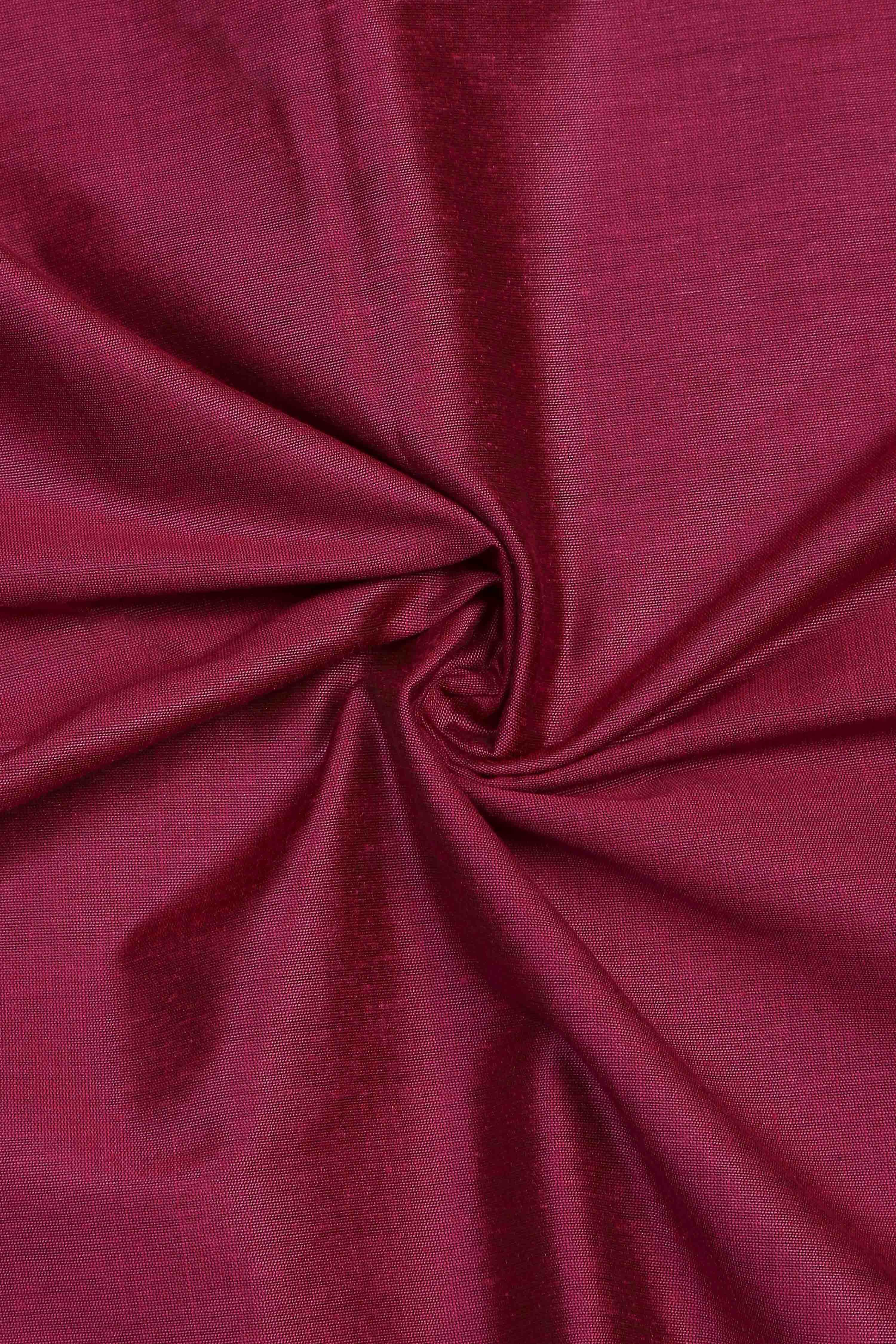 Red Banarasi Chanderi Banarasi Print Unstitched Suit Set image number 2