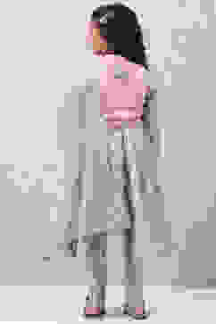 Powder Blue Art Silk Anarkali Kurta Churidar Suit Set image number 4