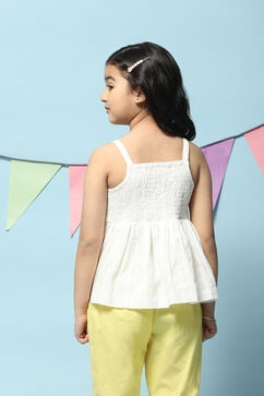 White Cotton Short Top image number 4