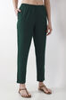 Blue Cotton Slim Pants image number 3