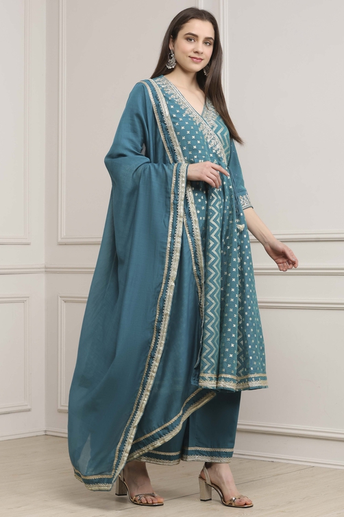 Green Anarkali Suit Set