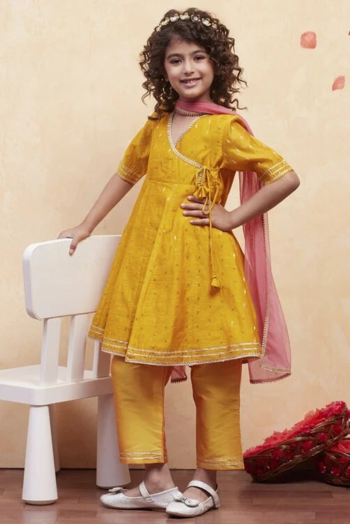BIBA's yellow Anarkali suit for girls