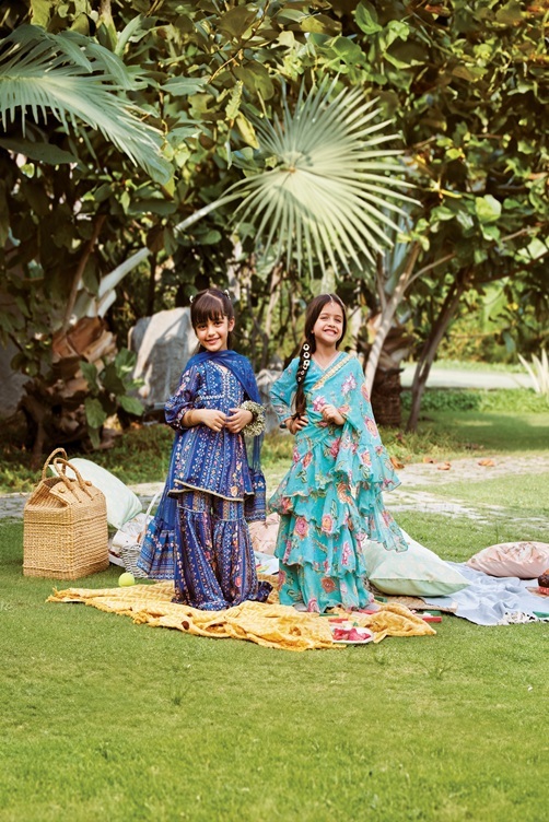 BIBA light blue Anarkali suit for girls
