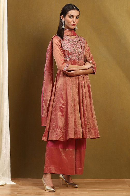Embroidered Anarkali Suit Set