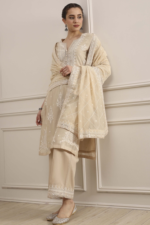 Chanderi Straight Suit Set