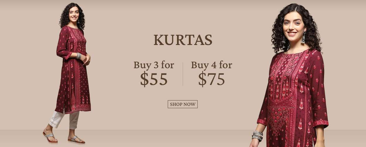 Kurtas - Buy 3 for $55 Buy 4 for $75