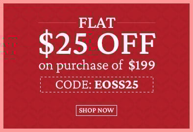 FLAT 25$ Off on purchase of $199 or Above
