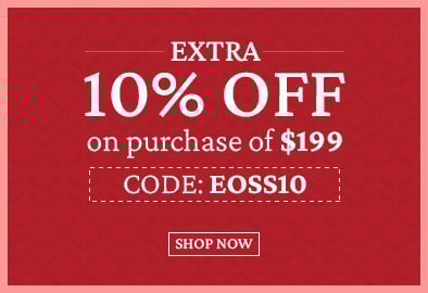 Extra 10% Off on purchase of $199 or Above