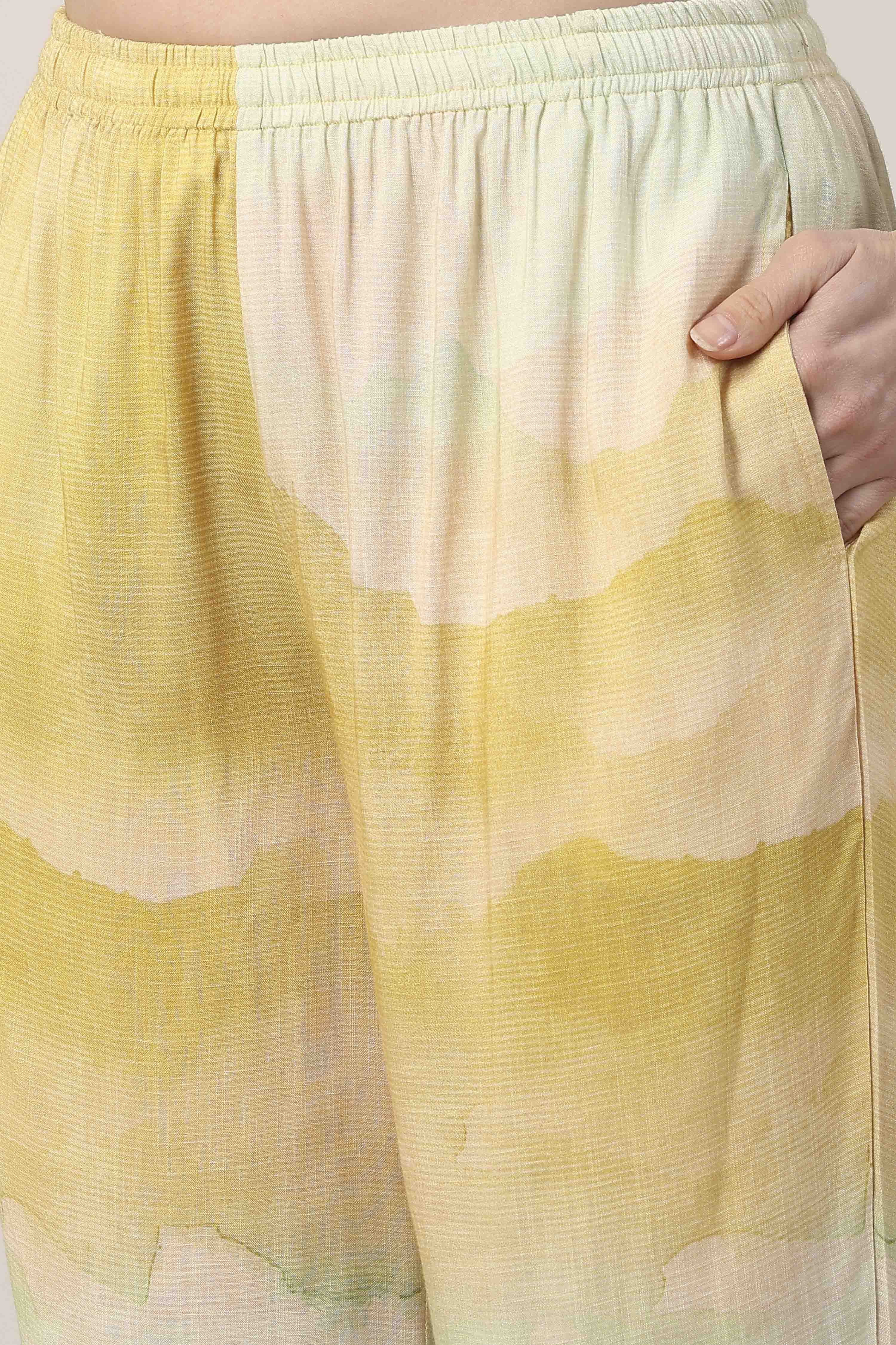 Green & Brown Floral Printed Co-ord Set image number 2