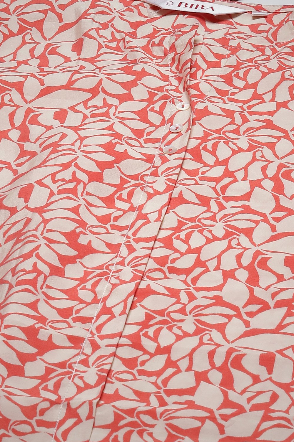 Coral Viscose Straight Printed 2 Piece Set image number 5