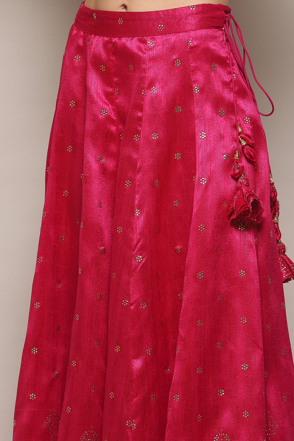 Fuchsia Polyester Printed Skirt image number 1