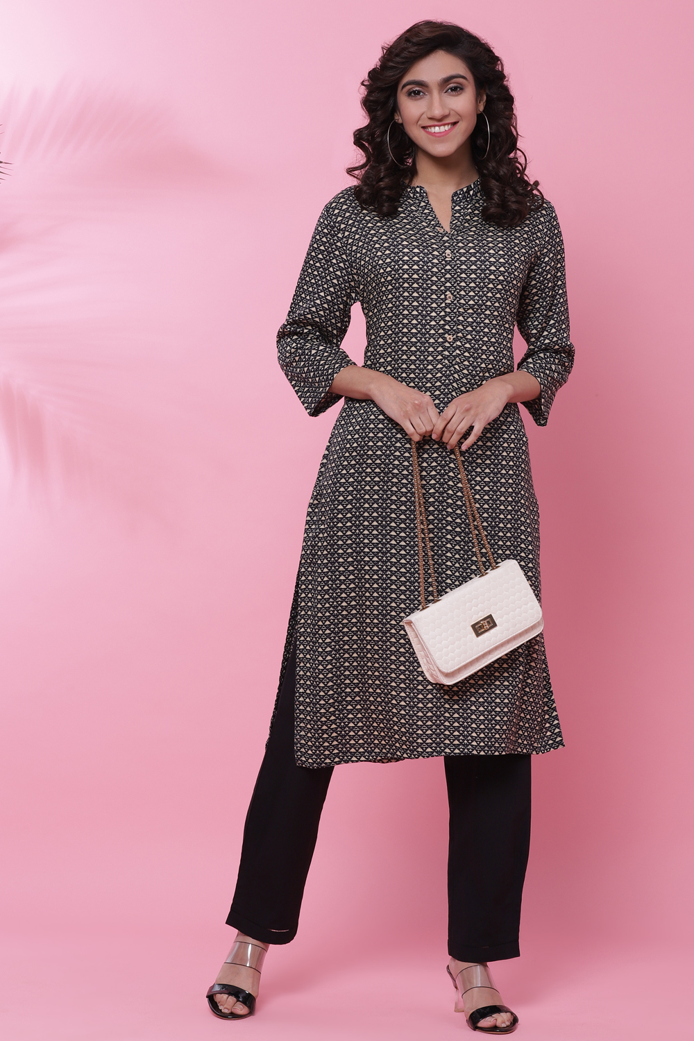 Orange Rayon Straight Kurta image number 5