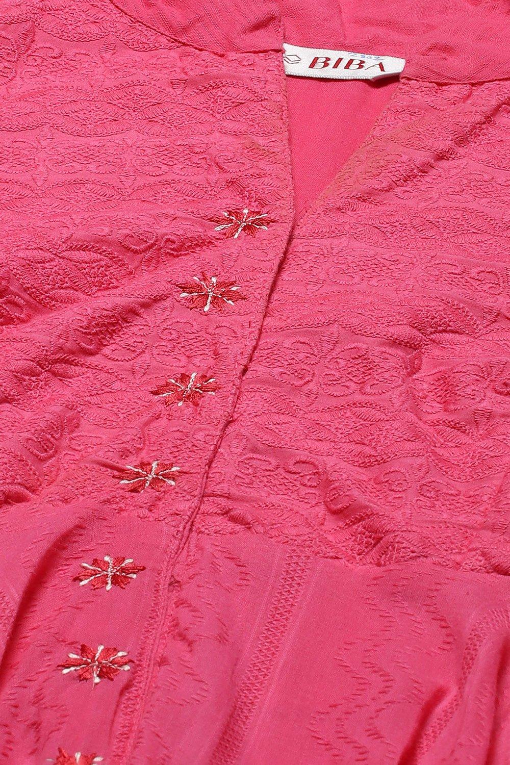 Turquoise Cotton Anarkali Solid Kurta Churidar Suit Set image number 1