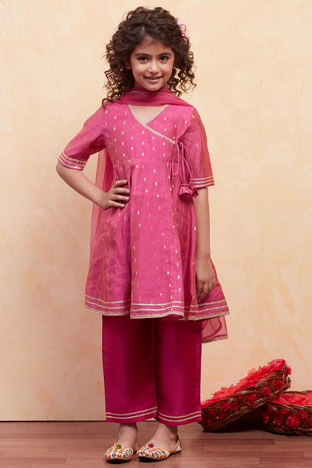 White Polyester Anarkali Suit Set image number 6