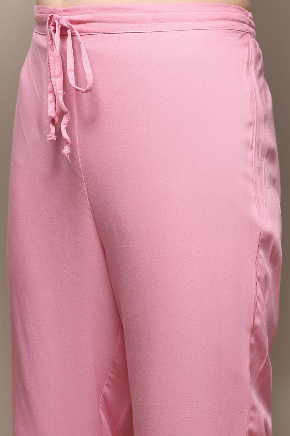 Off White Rayon Straight Kurta Pant 2 Piece Set image number 2