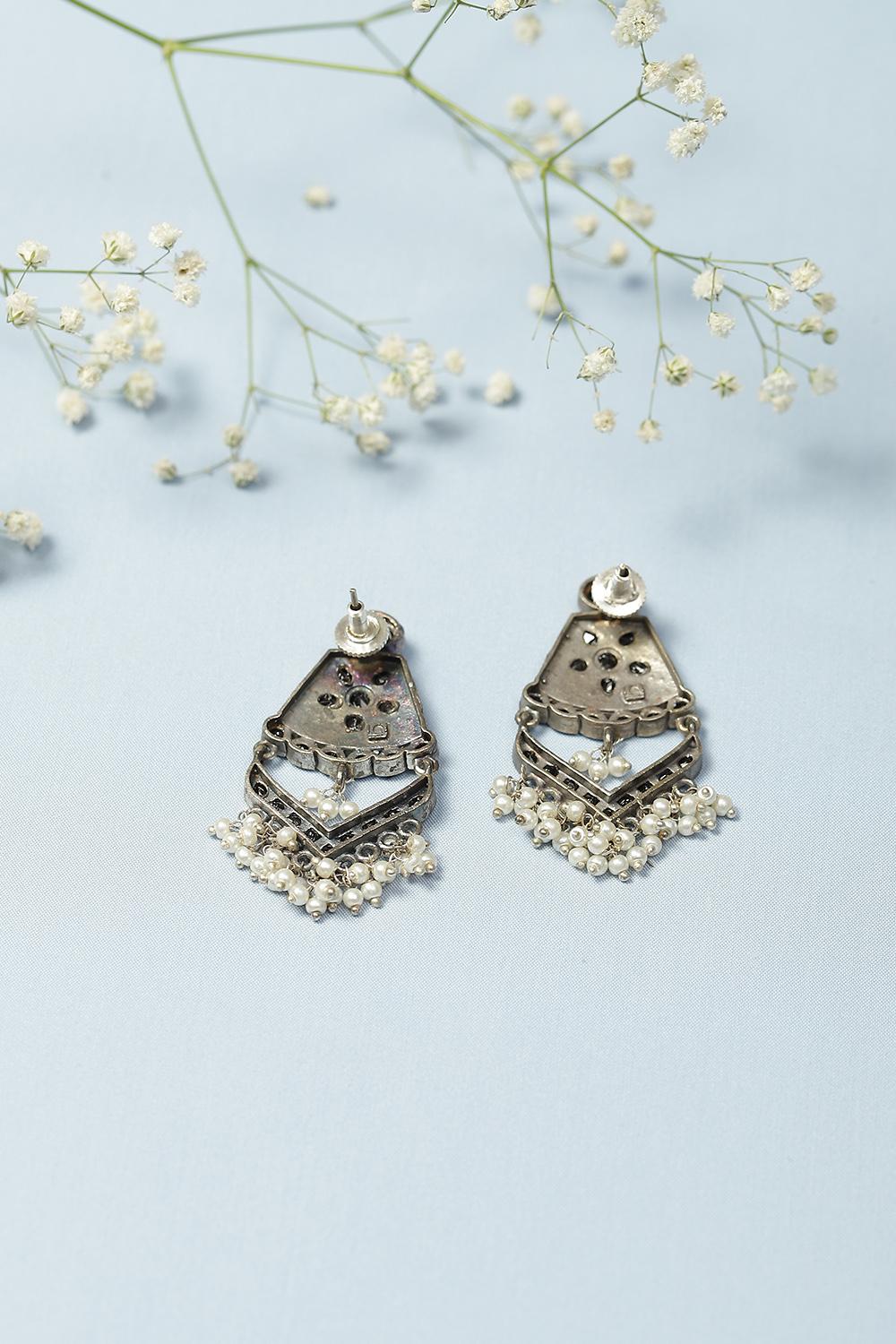 Black Oxidised Earrings image number 2