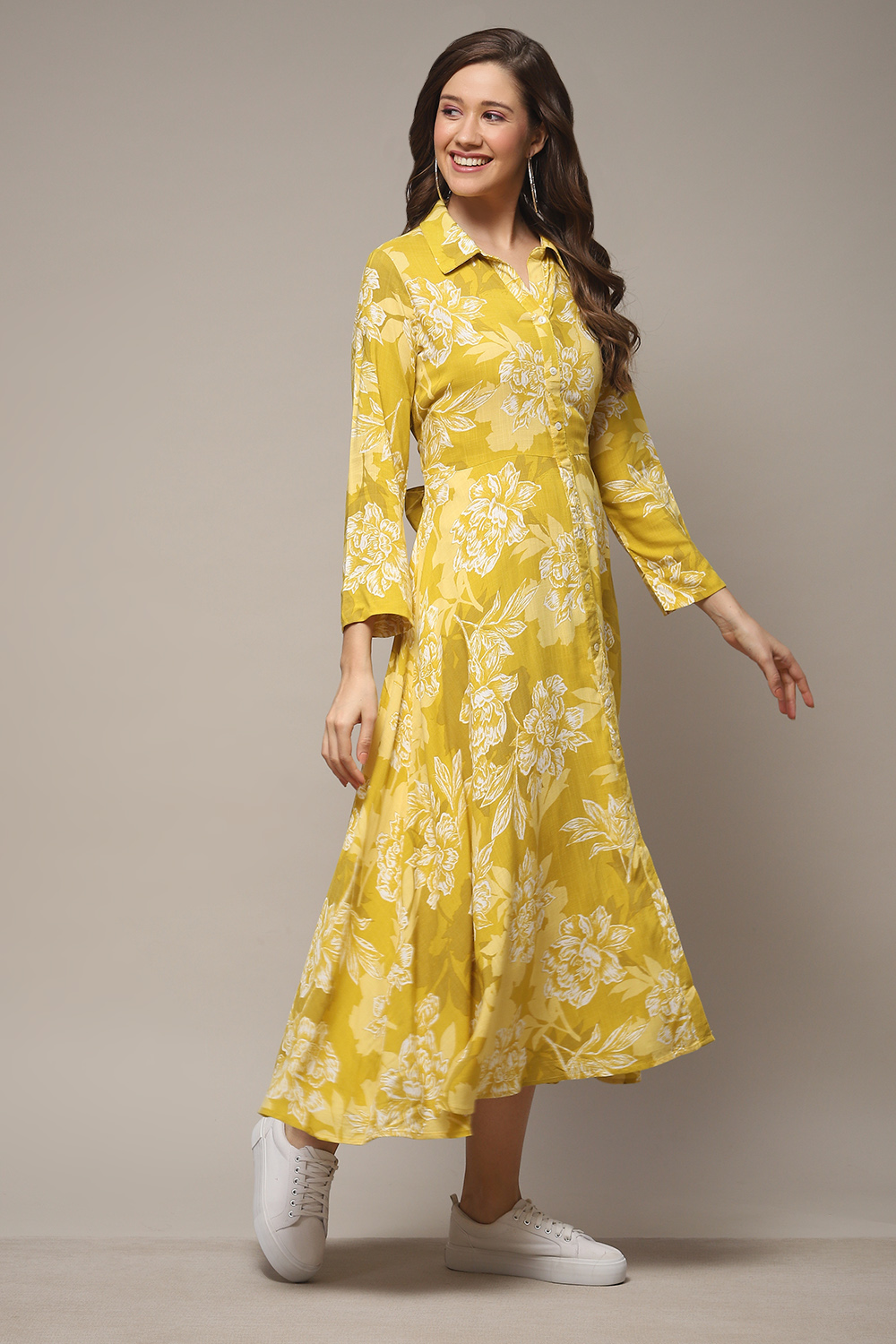 Coral LIVA Straight Printed Dress image number 4