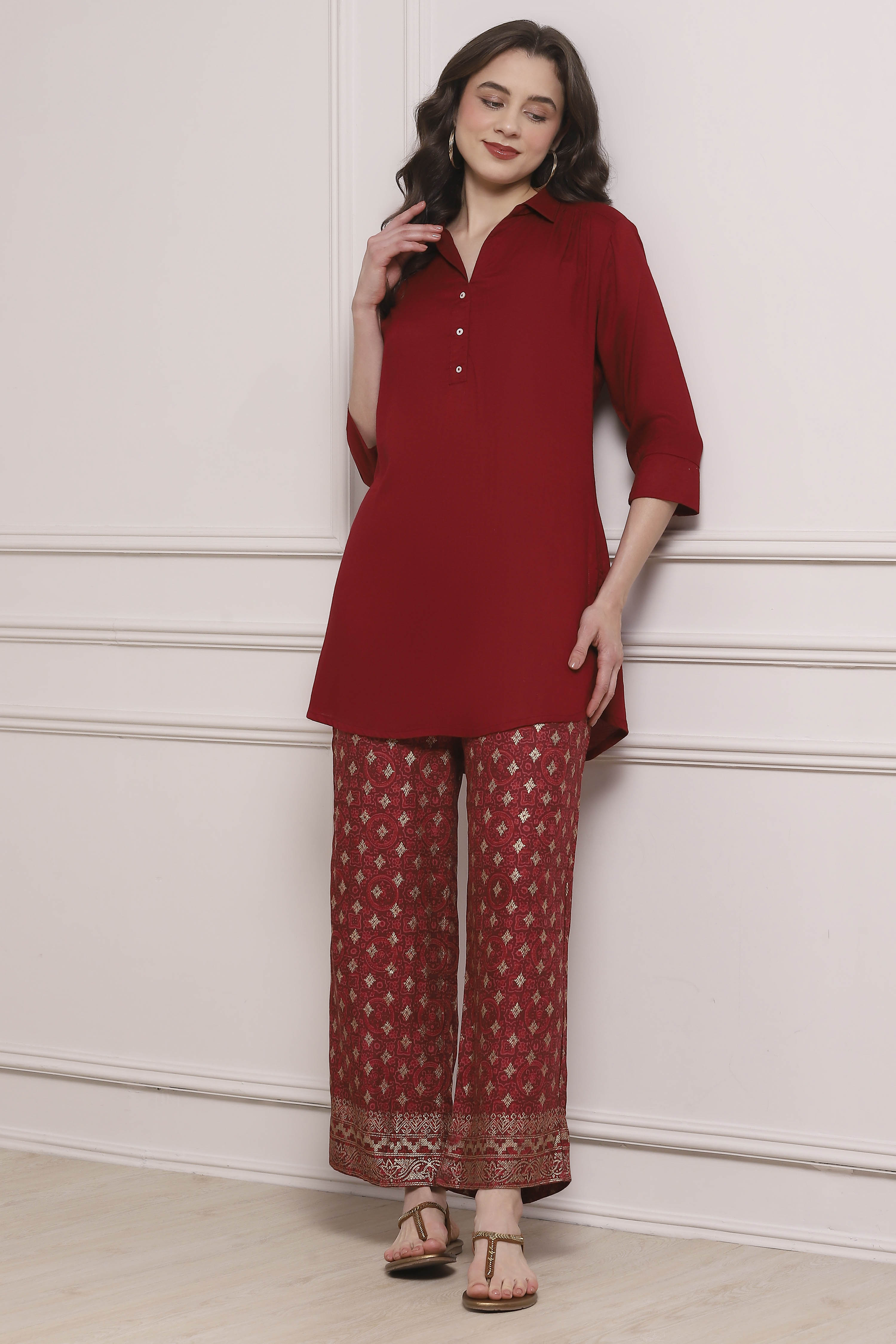 Rust Rayon Palazzo image number 0