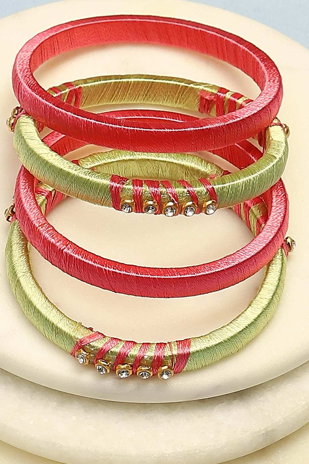 Green & Pink Kids Bangles image number 0