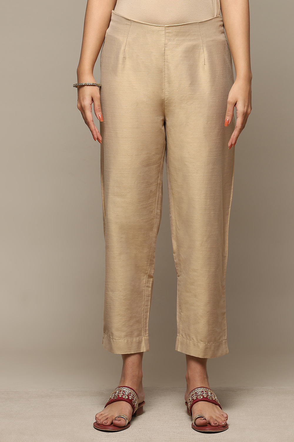 Gold Slim Pants image number 5