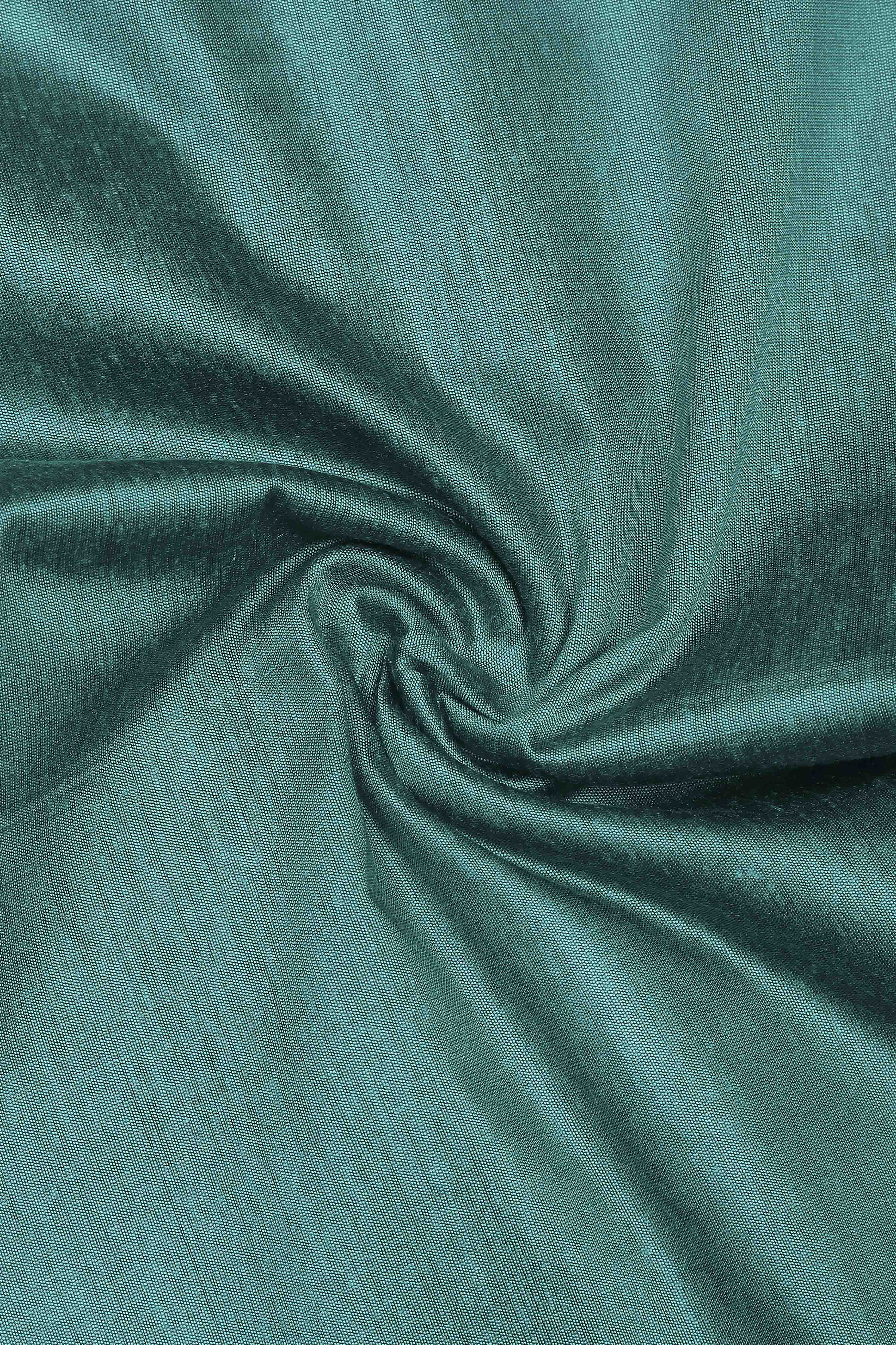 Yellow Banarasi Chanderi Banarasi Print Unstitched Suit Set image number 2