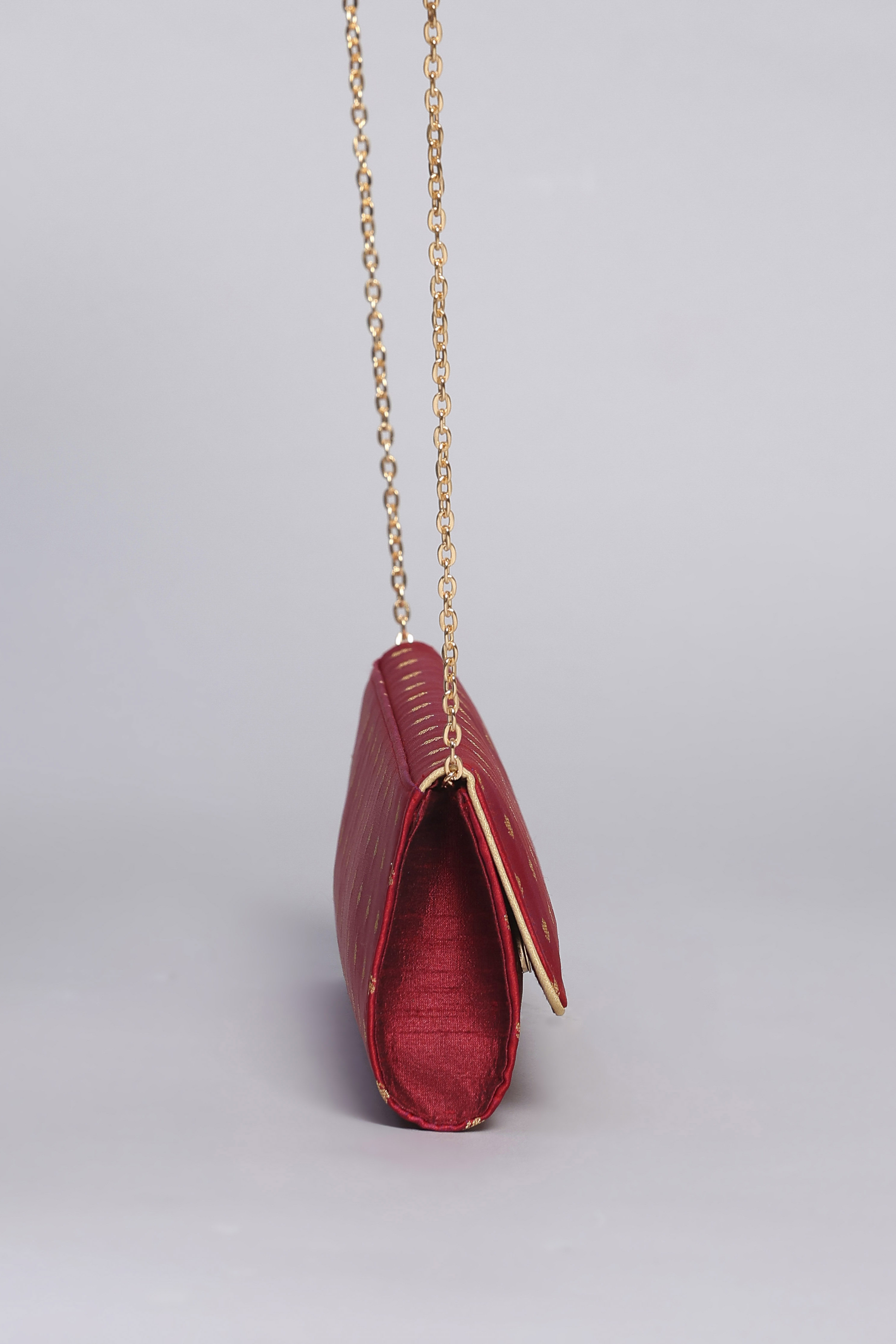 Dark Red Polycotton Handbag image number 3