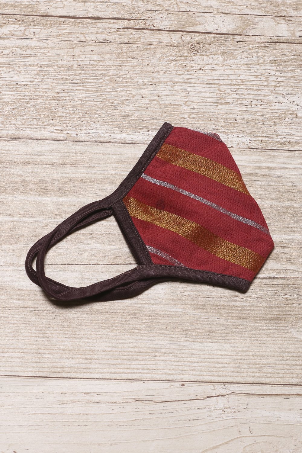 Red Cotton Yarndyed Face Mask image number 1
