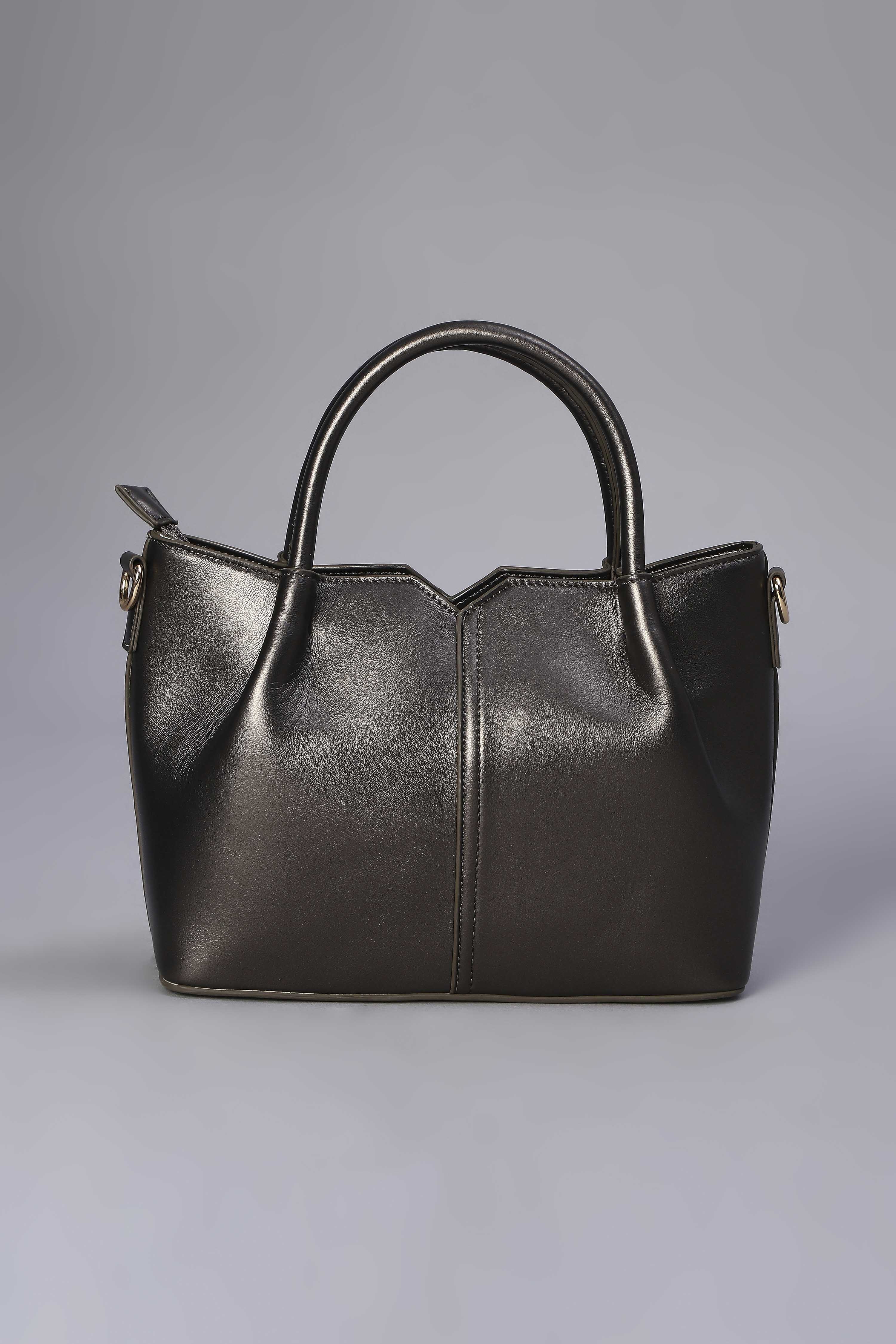 Gun Metal PU Handbag image number 2