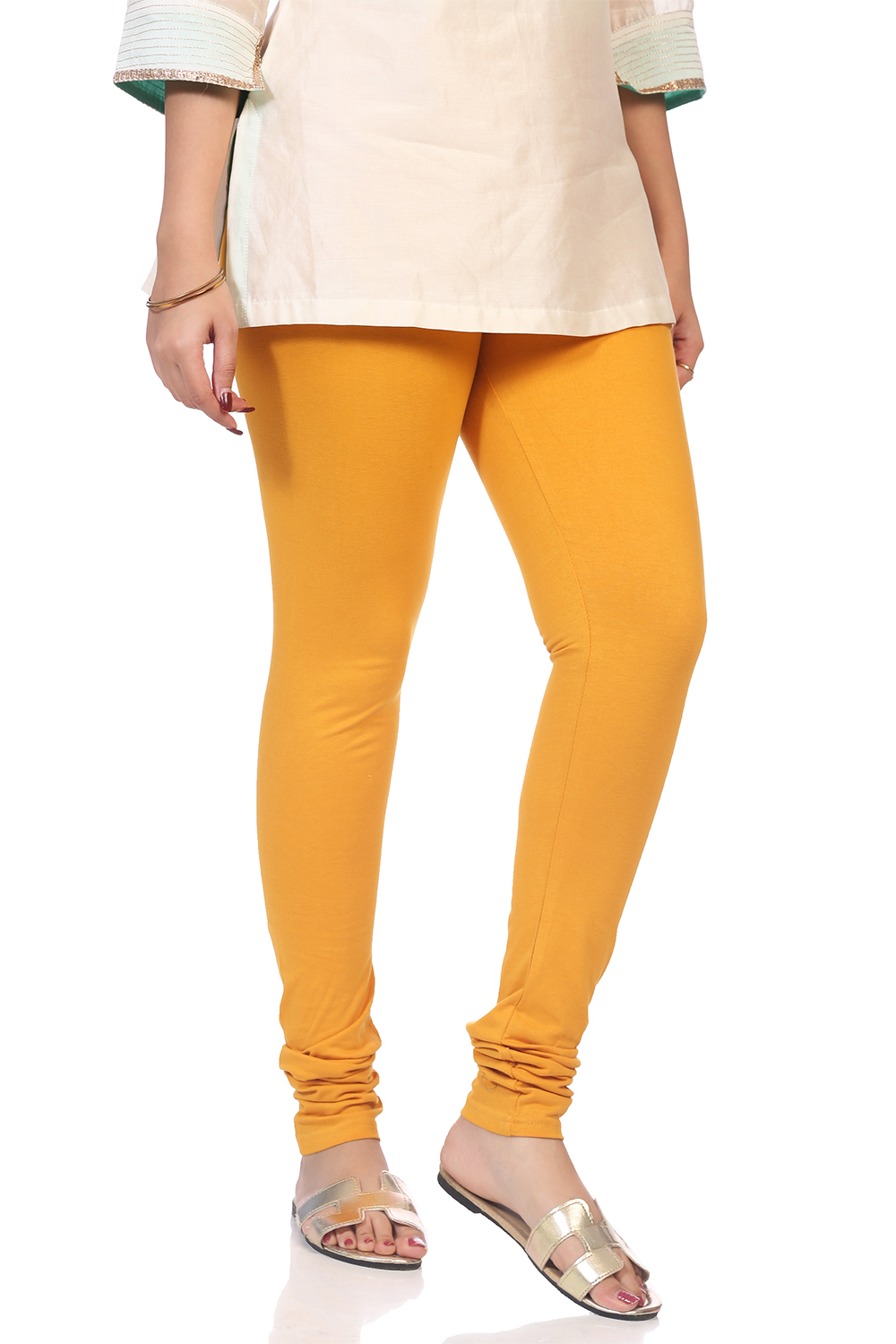 Teal Cotton Dyed Churidar image number 2