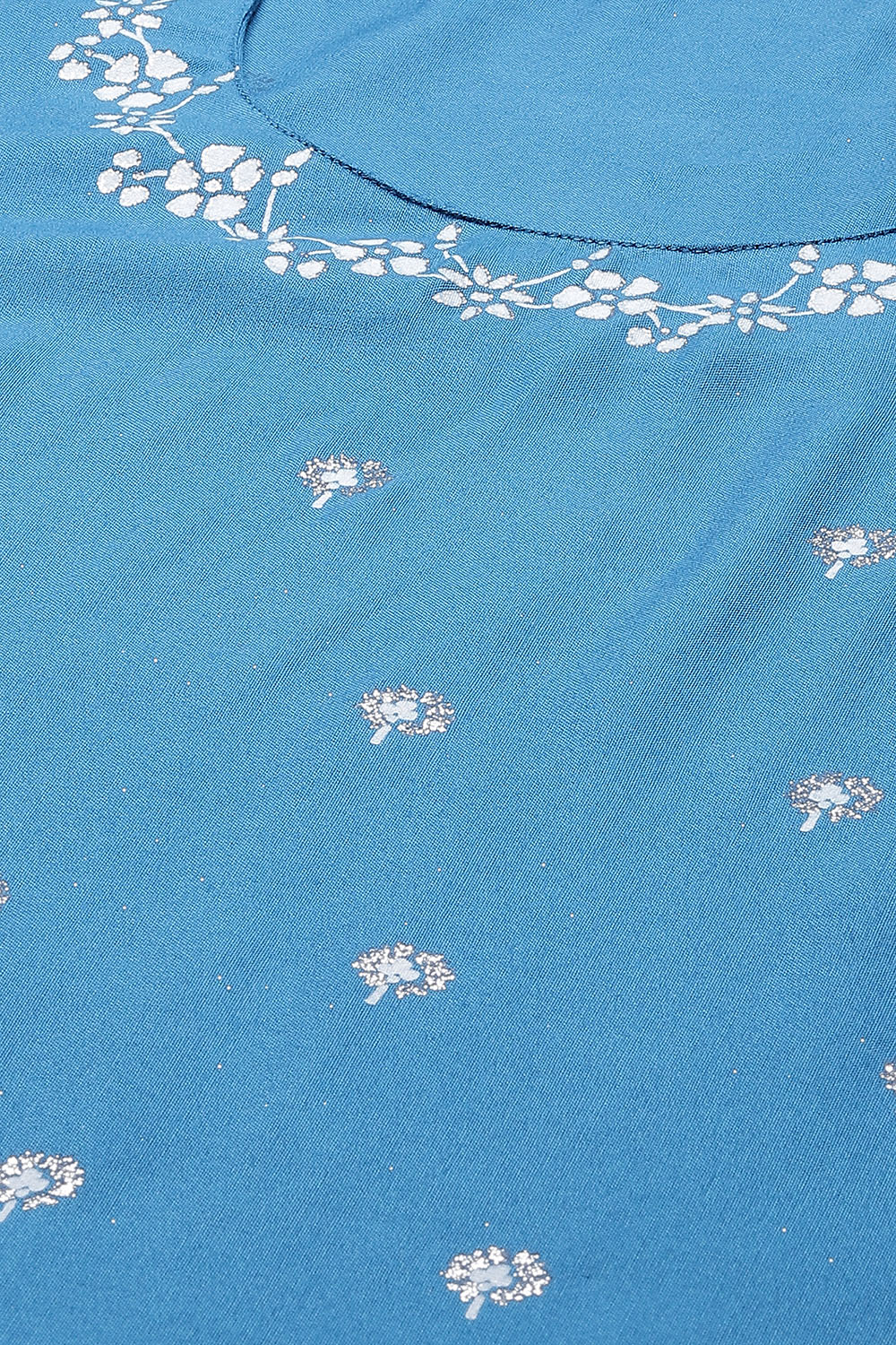 Blue A-Line Viscose Kurta image number 1