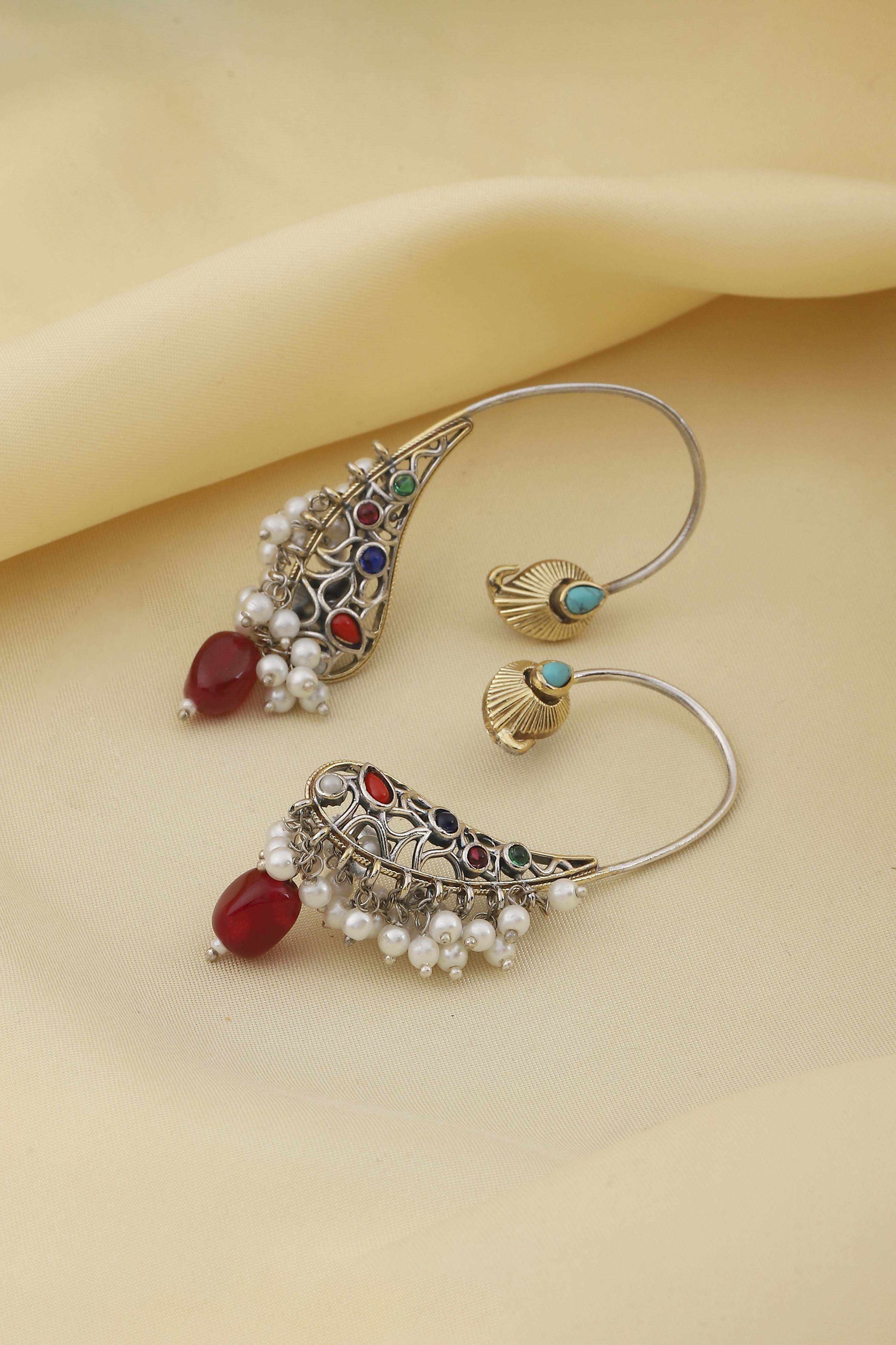 Oxidised Brass Earcuff image number 0