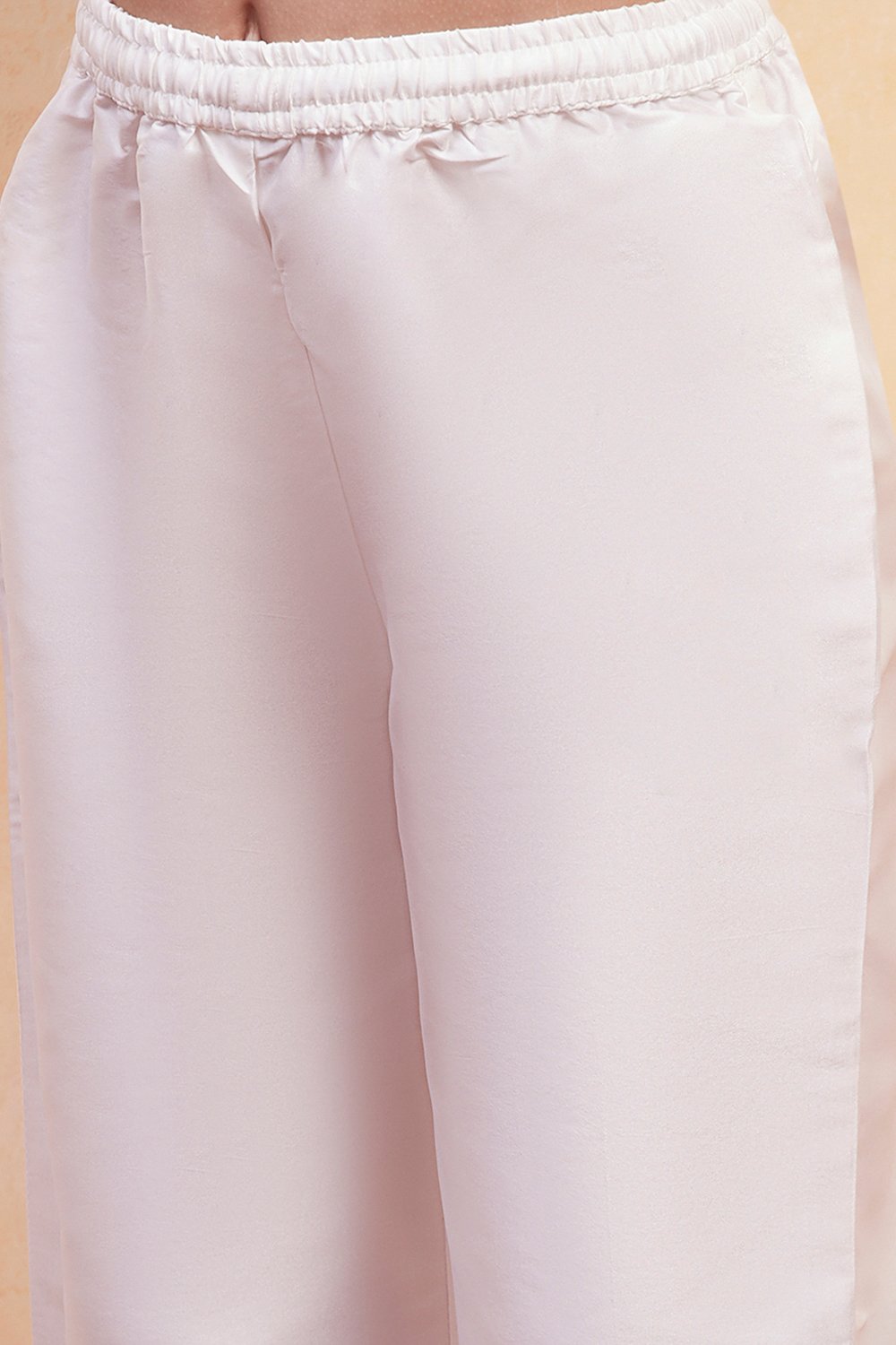 White Polyester Anarkali Suit Set image number 2