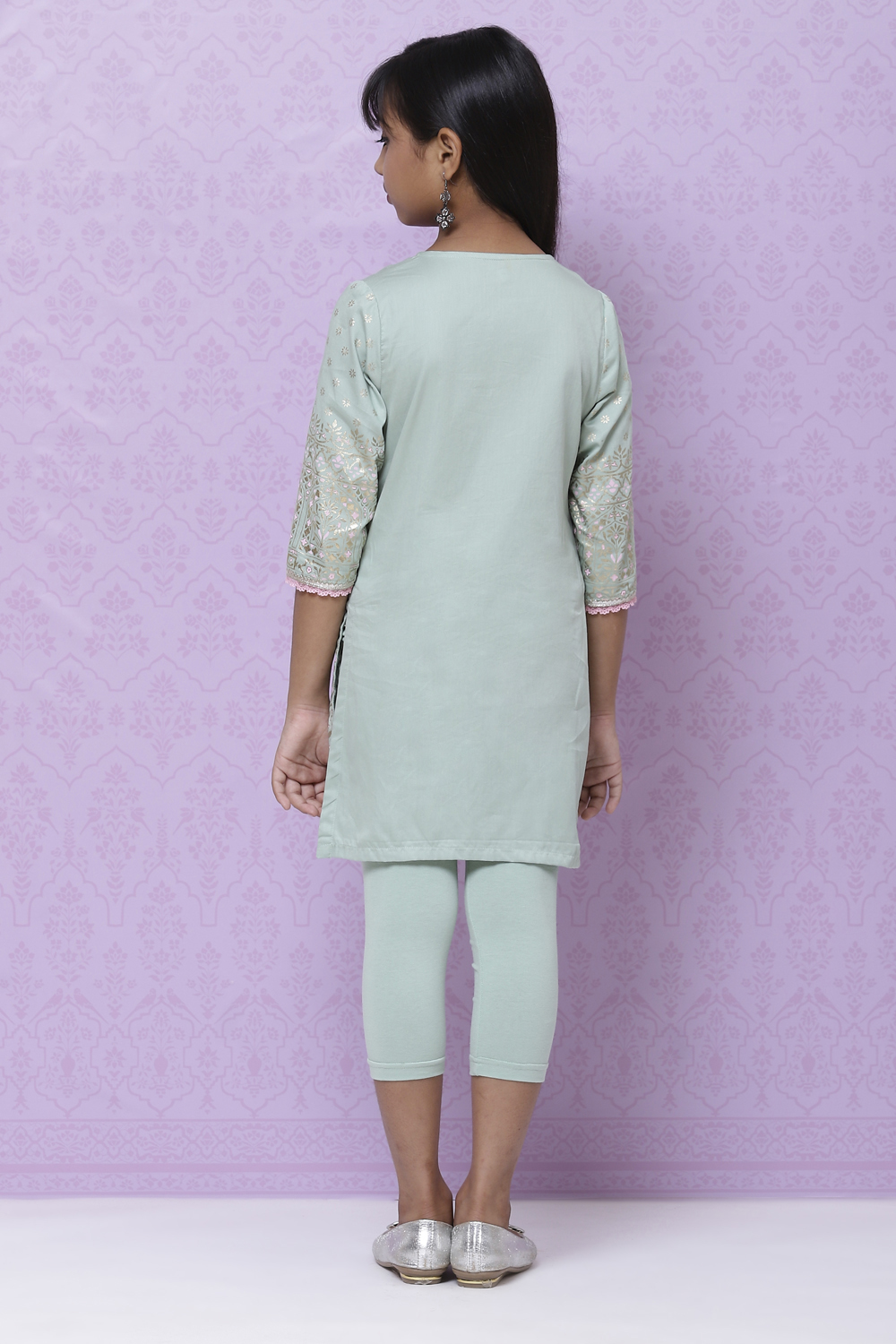 Sap Green Straight Cotton Tunics image number 6