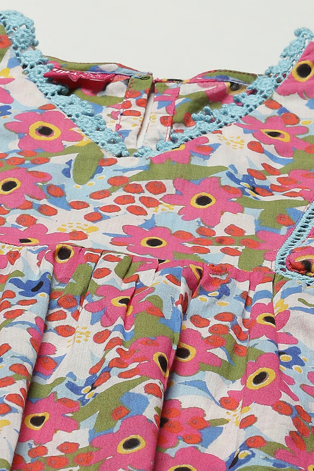 Blue Cotton Short Top image number 1
