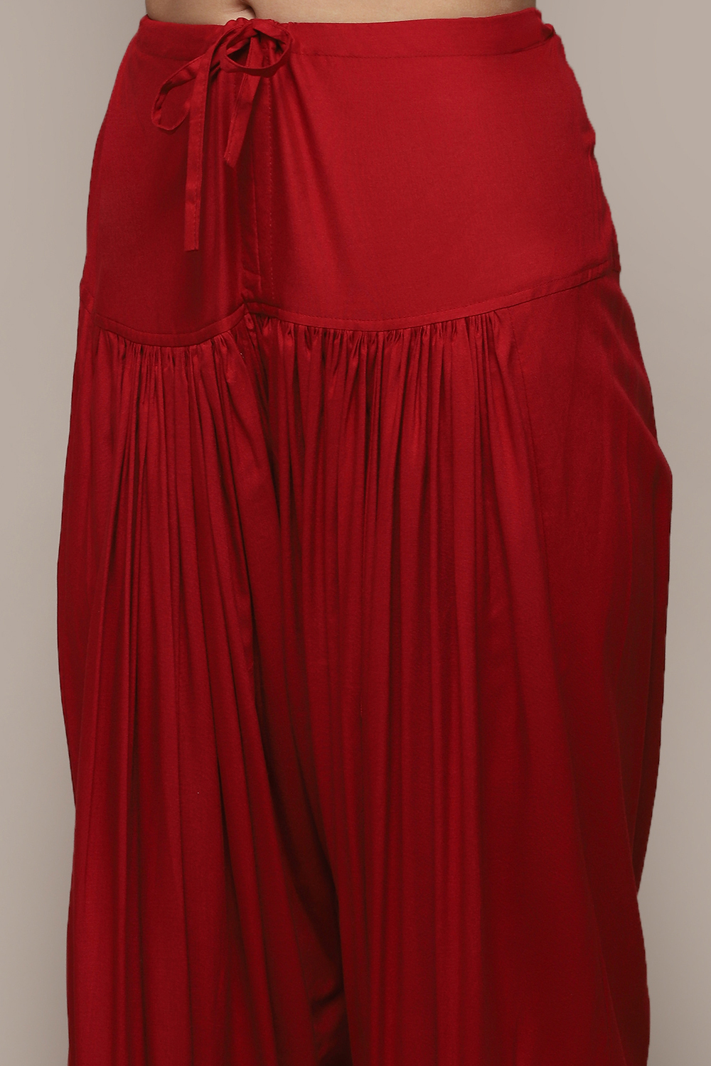 Buy Red Rayon Straight Kurta Salwar Suit Set for INR10950.00 |Biba India
