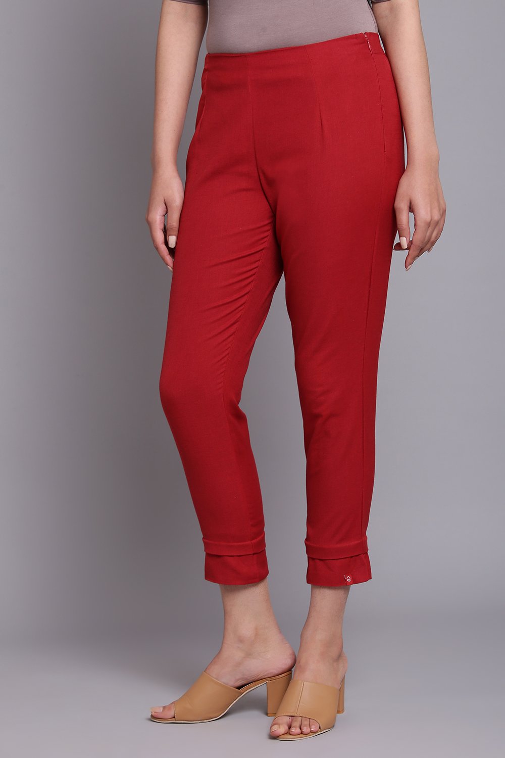 Green Bay Cotton Blend Solid Pant image number 2