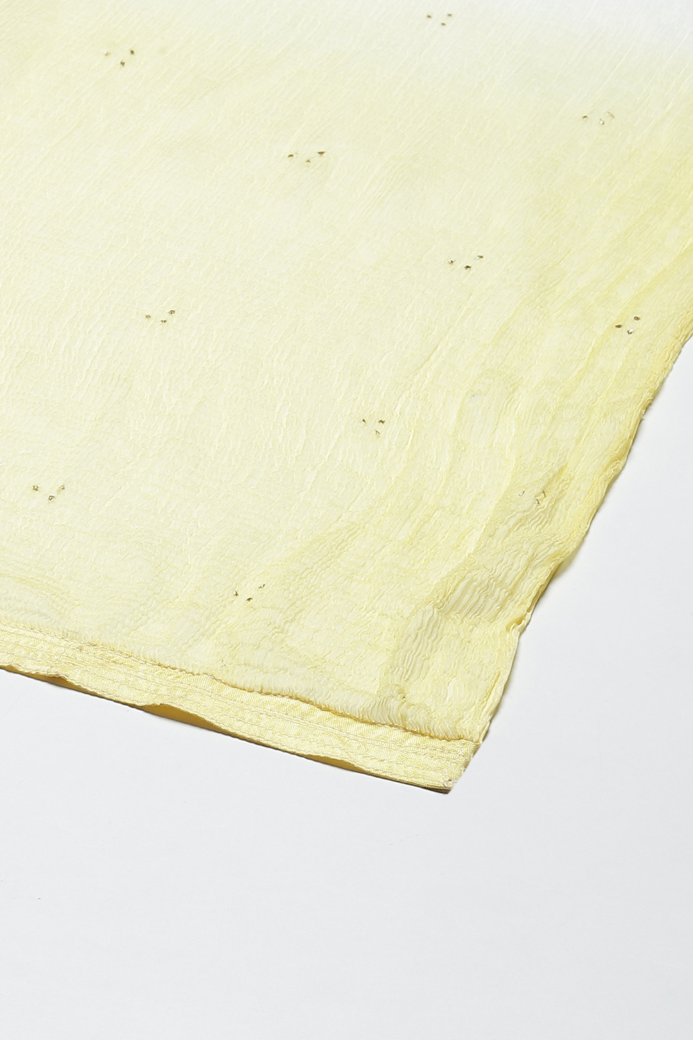 Yellow And White Cotton Silk Straight Kurta Garara Suit Set image number 7