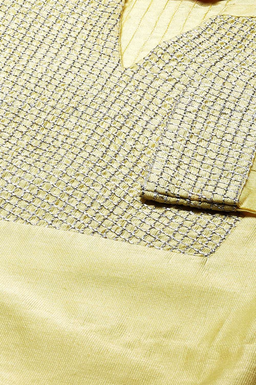 Yellow Straight Nylon Viscose Kurta image number 1